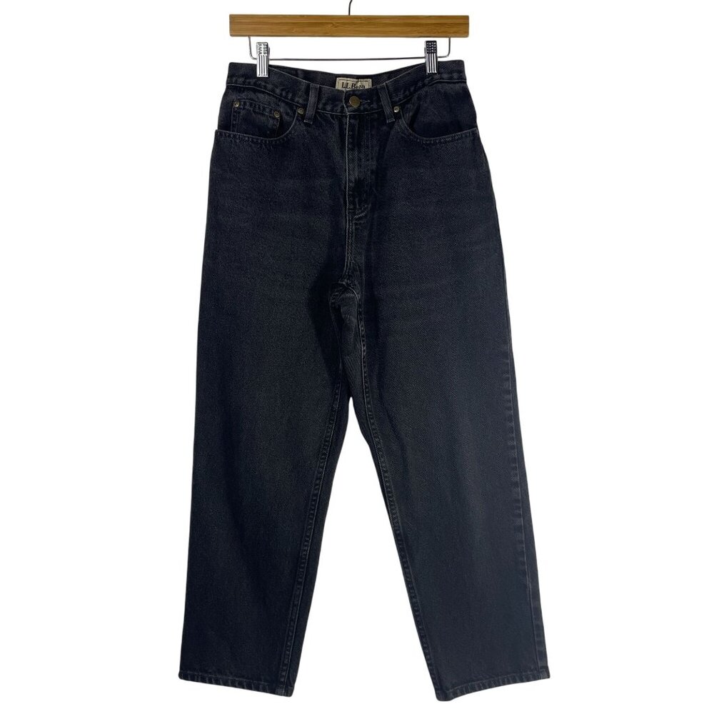 L.L. Bean Women's Relaxed Fit Denim Jeans Black Size 6